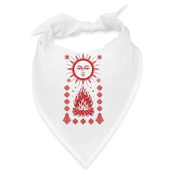 Noc Kupaly Feuersonne - Bandana - Weiß - Vorne