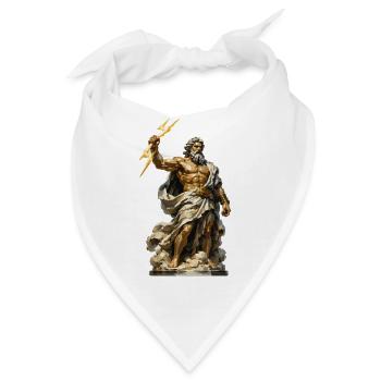 Zeus mit Blitz Antike Götterstatue - Bandana - Weiß - Vorne