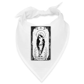 Die Hohepriesterin – Lilith Gothic Tarotkarte - Bandana - Weiß - Vorne