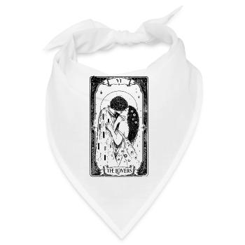 Die Liebenden – Die Kiss Gothic Tarotkarte - Bandana - Weiß - Vorne