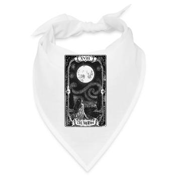 Der Mond – Die Sternennacht Gotische Tarotkarte - Bandana - Weiß - Vorne