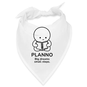 Planno – Big Dreams | Small Steps Motivation - Bandana - Weiß - Vorne