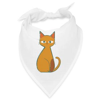 Lässig Wie Eine Katze - Bandana - Weiß - Vorne