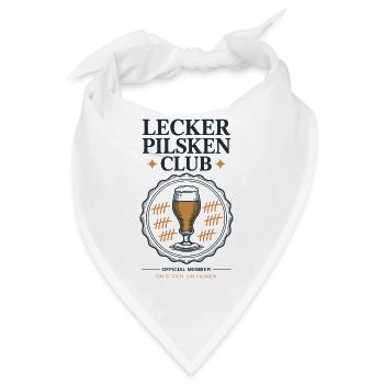 Bier Lecker Pilsken Club Ruhrpott Pils Bierchen - Bandana - Weiß - Vorne