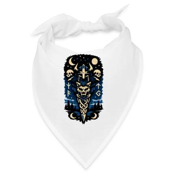 Nachtwald Wächter Sigil - Bandana - Weiß - Vorne