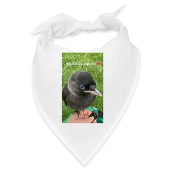  Süße Dohle - Kleiner Schatz - Bandana - Weiß - Vorne