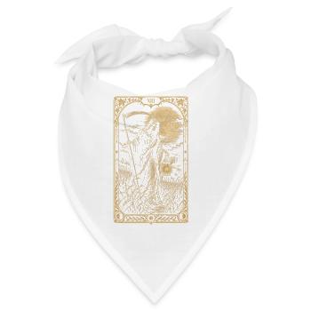 Tarotkarte XIII – Der Sensenmann mit Laterne - Bandana - Weiß - Vorne