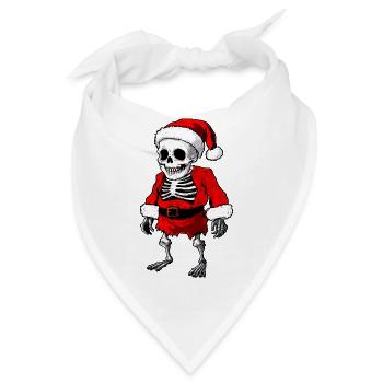 Weihnachten Skelett / Thanksgiving - Bandana - Weiß - Vorne