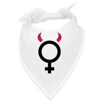 Teufelchen Frau Teufelin - Bandana - Weiß - Vorne