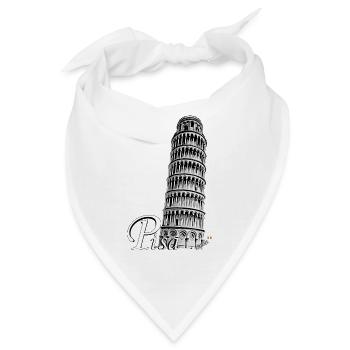 Schiefe Turm von Pisa - Bandana - Weiß - Vorne