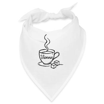Vienna Coffee Culture - Bandana - Weiß - Vorne