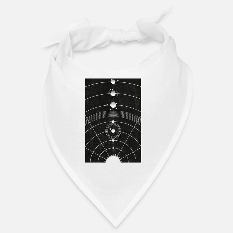 Dessin du système solaire Vintage Bandana