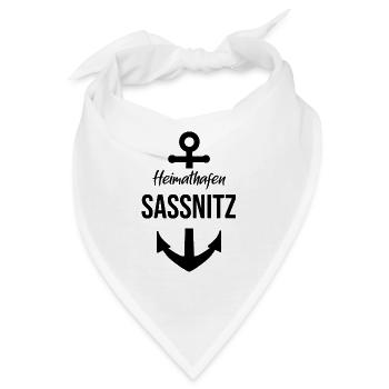 Sassnitz Heimathafen Insel Rügen MV - Bandana - Weiß - Vorne
