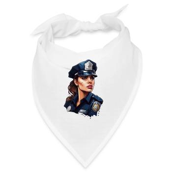 Polizei / Einsatz / Beruf / Job / Einsatzkräfte - Bandana - Weiß - Vorne