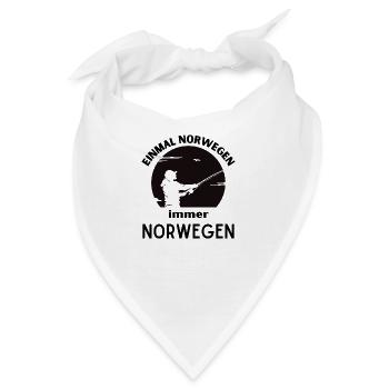 Einmal Norwegen, immer Norwegen - Bandana - Weiß - Vorne