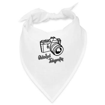 Oldschool Fotografin Retro Fotografie Analogkamera - Bandana - Weiß - Vorne
