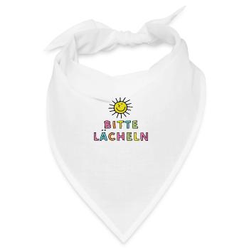 Bitte lächeln - Bandana - Weiß - Vorne