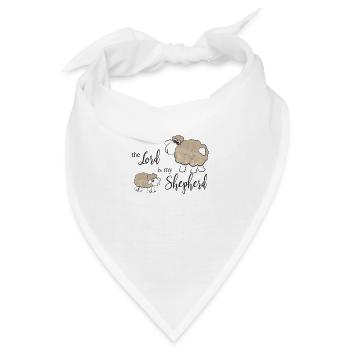 Christliches Design Der Herr ist mein Hirte - Bandana - Weiß - Vorne