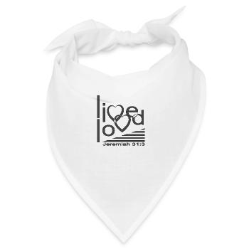 Christliches Design Live Loved - Bandana - Weiß - Vorne