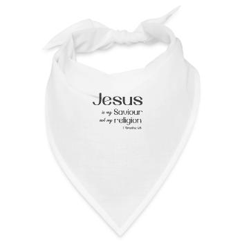 Christian Design Jesus ist mein Erlöser, nicht mein - Bandana - Weiß - Vorne