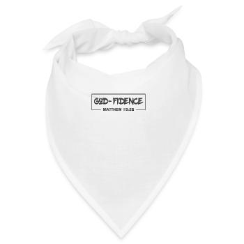 Christian Design Gottvertrauen Matthäus 19 Vers 26 - Bandana - Weiß - Vorne