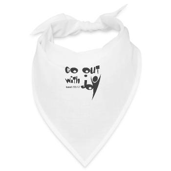 Christian Design Geh raus mit Freude Jesaja 55 Vers - Bandana - Weiß - Vorne