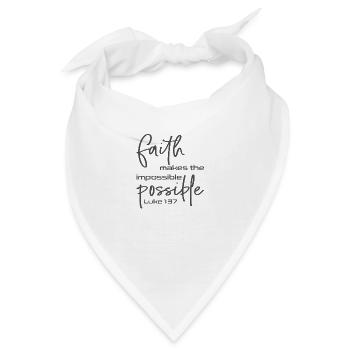 Christlicher Designglaube macht das Unmögliche - Bandana - Weiß - Vorne