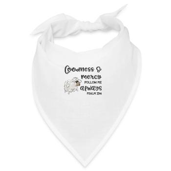 Christian Design Güte und Barmherzigkeit Psalm 23 - Bandana - Weiß - Vorne