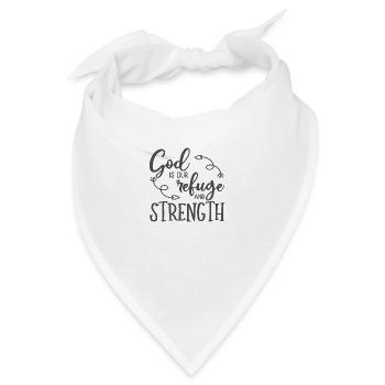 Christian Design Gott ist unsere Zuflucht und Stärke - Bandana - Weiß - Vorne