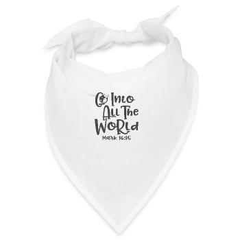 Christliches Design Geh in alle Welt Markus 16:15 - Bandana - Weiß - Vorne