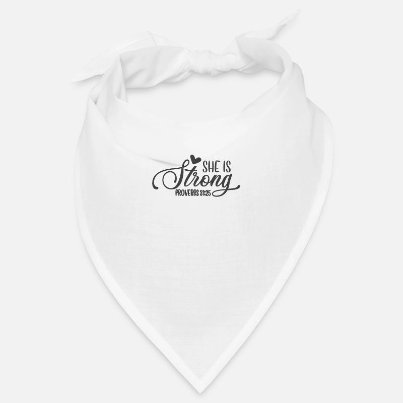 Christian Design She is Strong Proverbs 31 verse Bandana