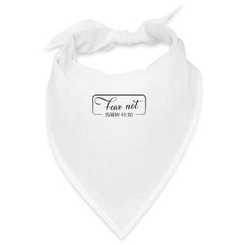 Christian Design Fürchte dich nicht Jesaja 41 Vers 10 - Bandana - Weiß - Vorne