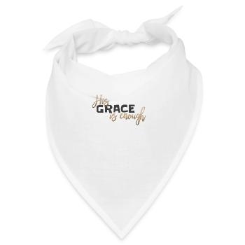 Christliches Design Seine Gnade ist genug - Bandana - Weiß - Vorne