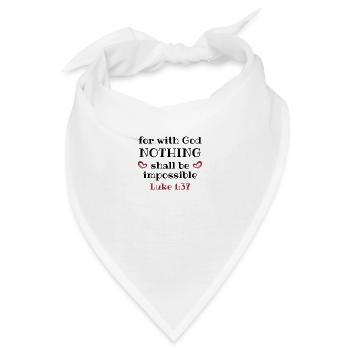 Christlicher Plan, denn mit Gott soll nichts sein - Bandana - Weiß - Vorne