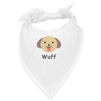 Wuff Hund - Bandana - Weiß - Vorne