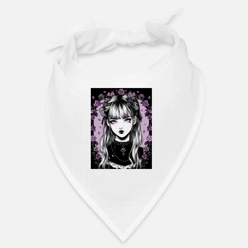Goth anime mädchen - Bandana - Weiß