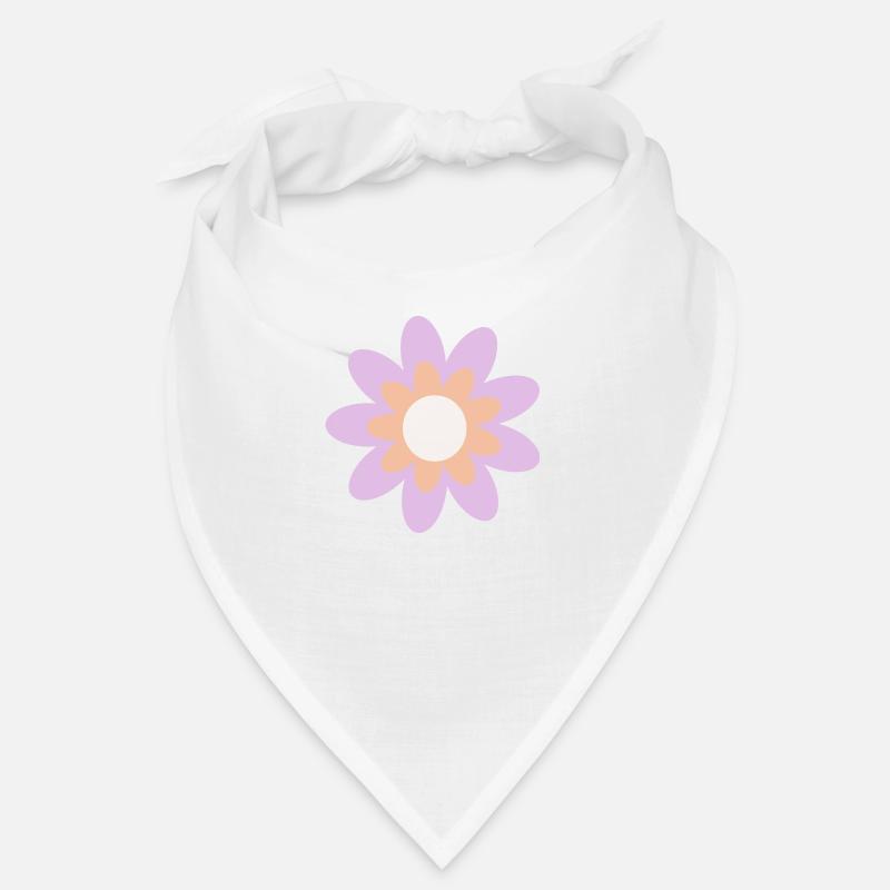 Fleur fleur pastel fleurs fleurs pastel lilas - Bandana - blanc