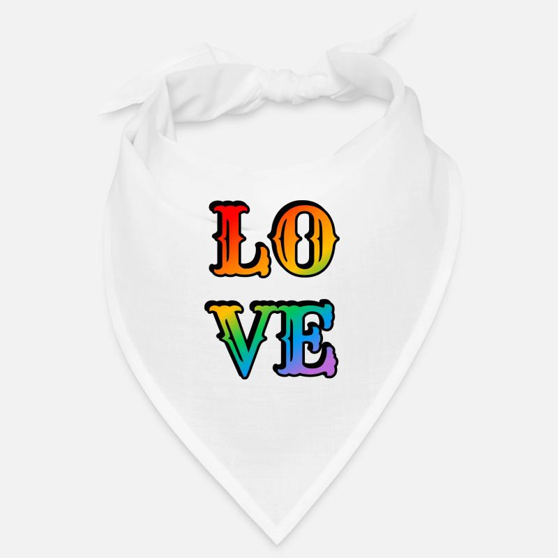 Retro Regenbogen Liebe Bandana