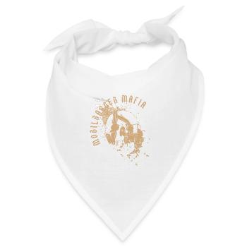 Mobilbagger Mafia Totenkopf - Bandana - Weiß - Vorne