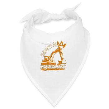 Hustle Maschinist - Bandana - Weiß - Vorne