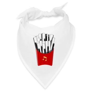 Klavier Keyboard Flügel - Bandana - Weiß - Vorne