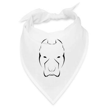 Pitbull Angry - Bandana - Weiß - Vorne