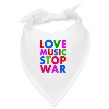 Stop war - Bandana - Weiß - Vorne