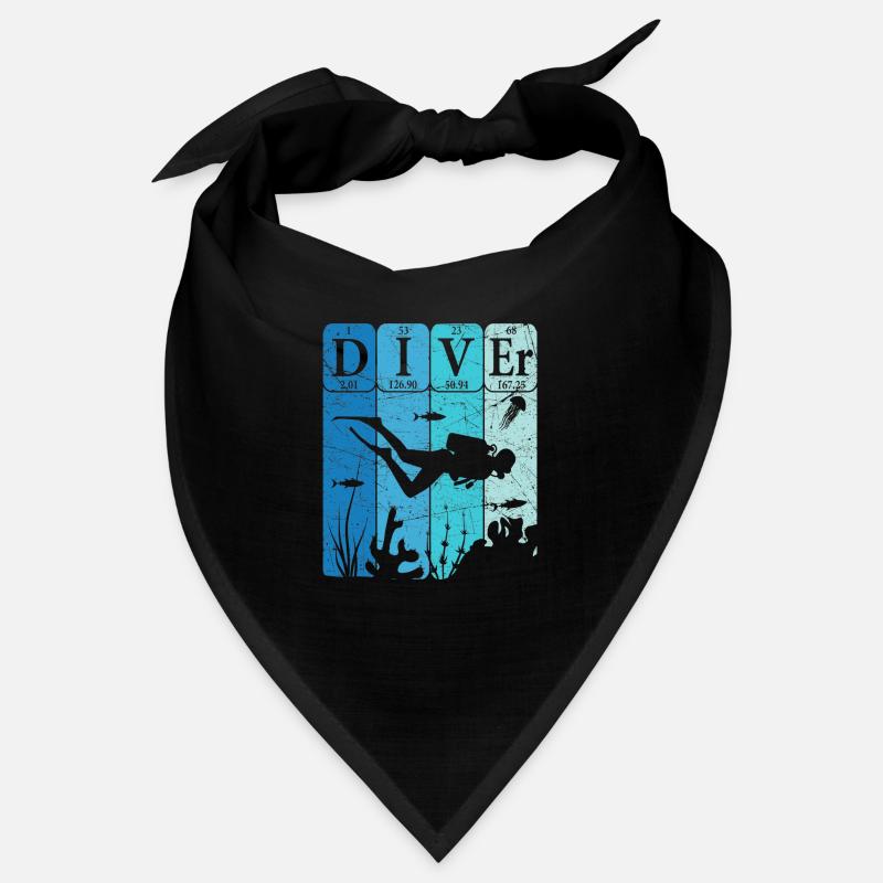 Scuba Diver Periodic Table Elements Retro Bandana