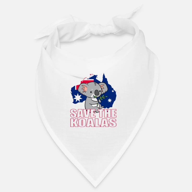 Koala - Save the Koalas. - Bandana - blanc