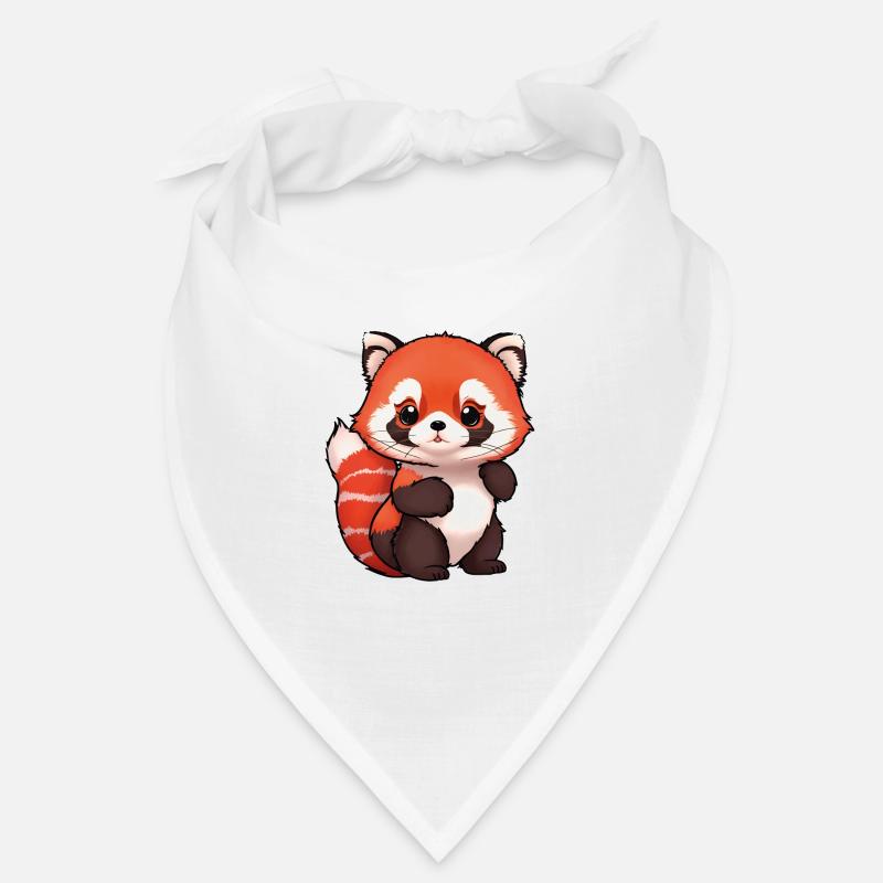 Panda roux totalement mignon - Bandana - blanc