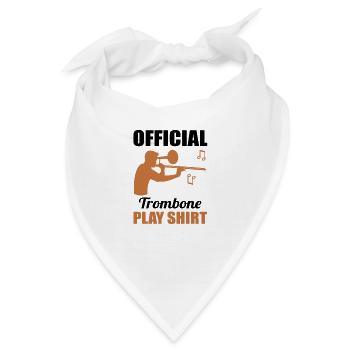 Offizielles Posaune Spielshirt Musikfan - Bandana - Weiß - Vorne
