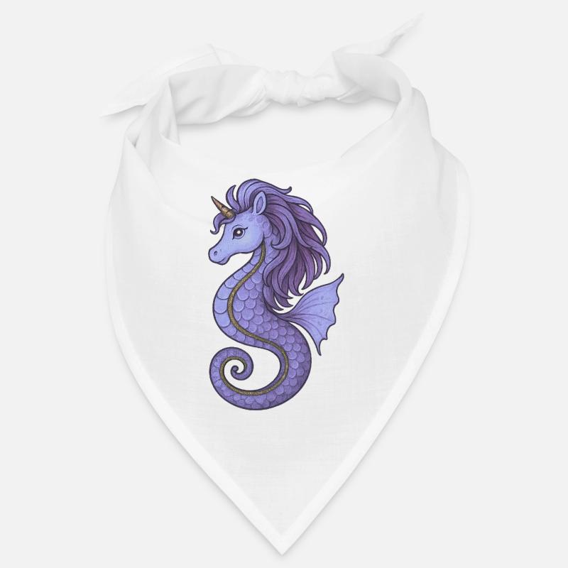 Seepferdchen-Einhorn Lila Violett Bandana