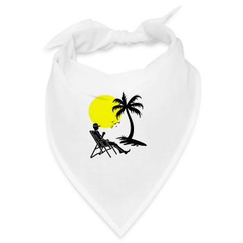 Sommer Relaxen Urlaub - Bandana - Weiß - Vorne