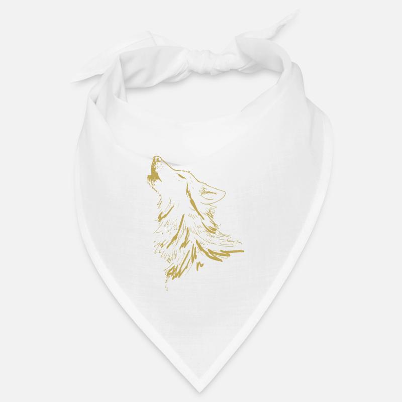 Illustrierte Designs mit Wolf Bandana